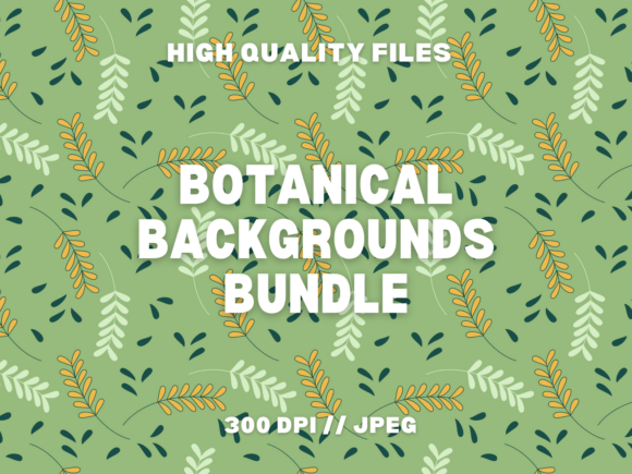 5 Botanical Backgrounds Bundle