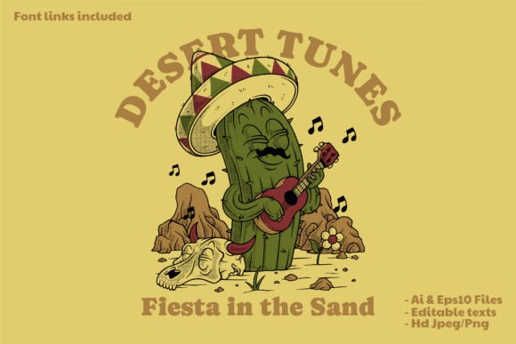 Cactus Mascot Playing Acoustic Guitar: A Unique Branding Asset Done Right