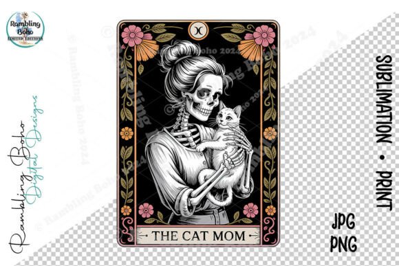 Cat Mom Funny Tarot Card Magic Fun