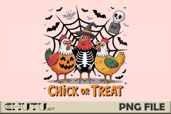 Chick or Treat PNG - Funny Halloween Design Overview