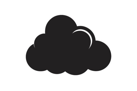 Cloud Clip Art Black Silhouette Line Art: A Minimalist Design Essential