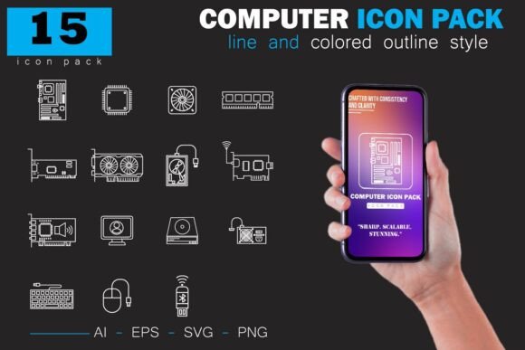 Computer Icon Pack: A Comprehensive Visual Resource for Tech Content