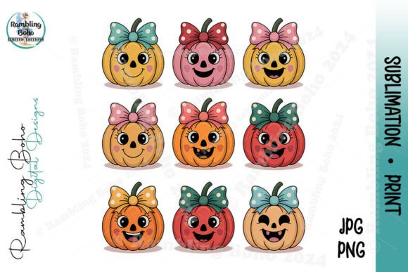 Happy Pumpkins 9-Grid Halloween Coquette: Creative Design for Versatile Use