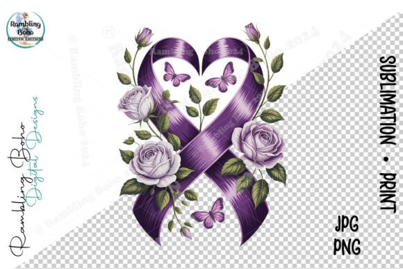 Purple Ribbon for Domestic Abuse Awareness