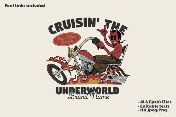 Unleashing Brand Potential with Retro Devil Riding Chopper Bike: A Bold Identity for Modern Businesses